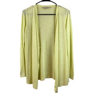 Loft Womens Cardigan Sweater Size XS Lime Green Open Front